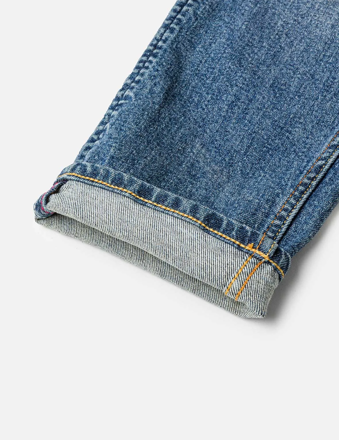 Pixel Seagull Embroidery Relax Jeans