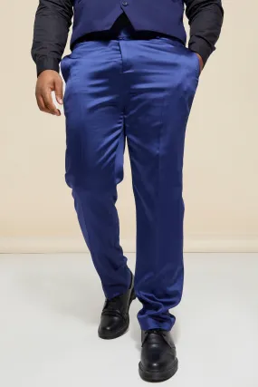 Plus Skinny Satin Design Suit Trousers