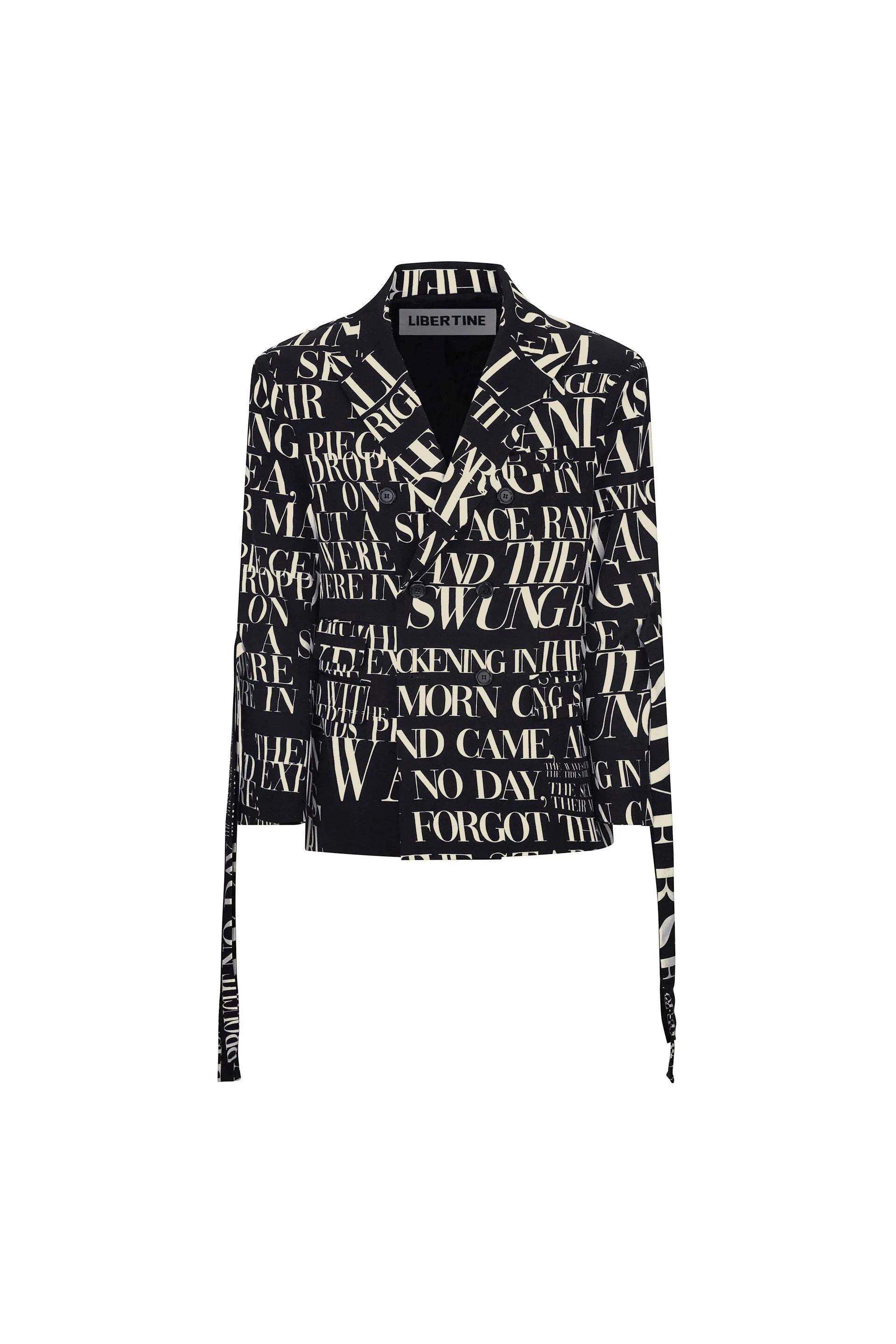 'POEME NOIR' MENS DOUBLE BREASTED JACKET WITH STRAPS