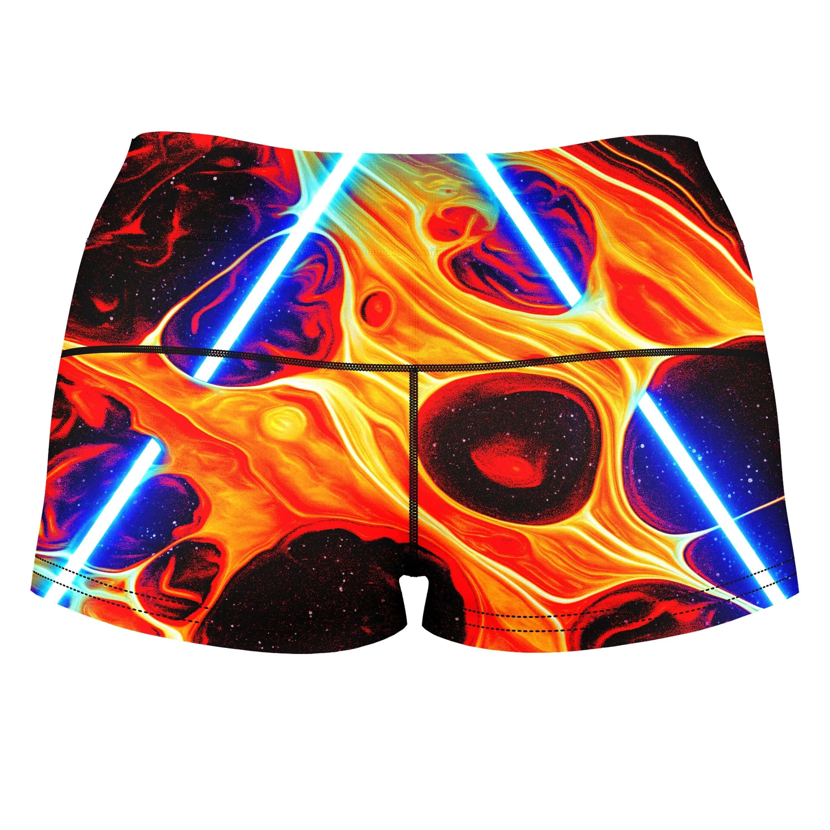 Portal Home Orange High-Waisted Women's Shorts