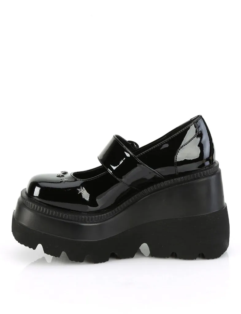 Pre-order Demonia Shaker-23 Black Patent Shoes