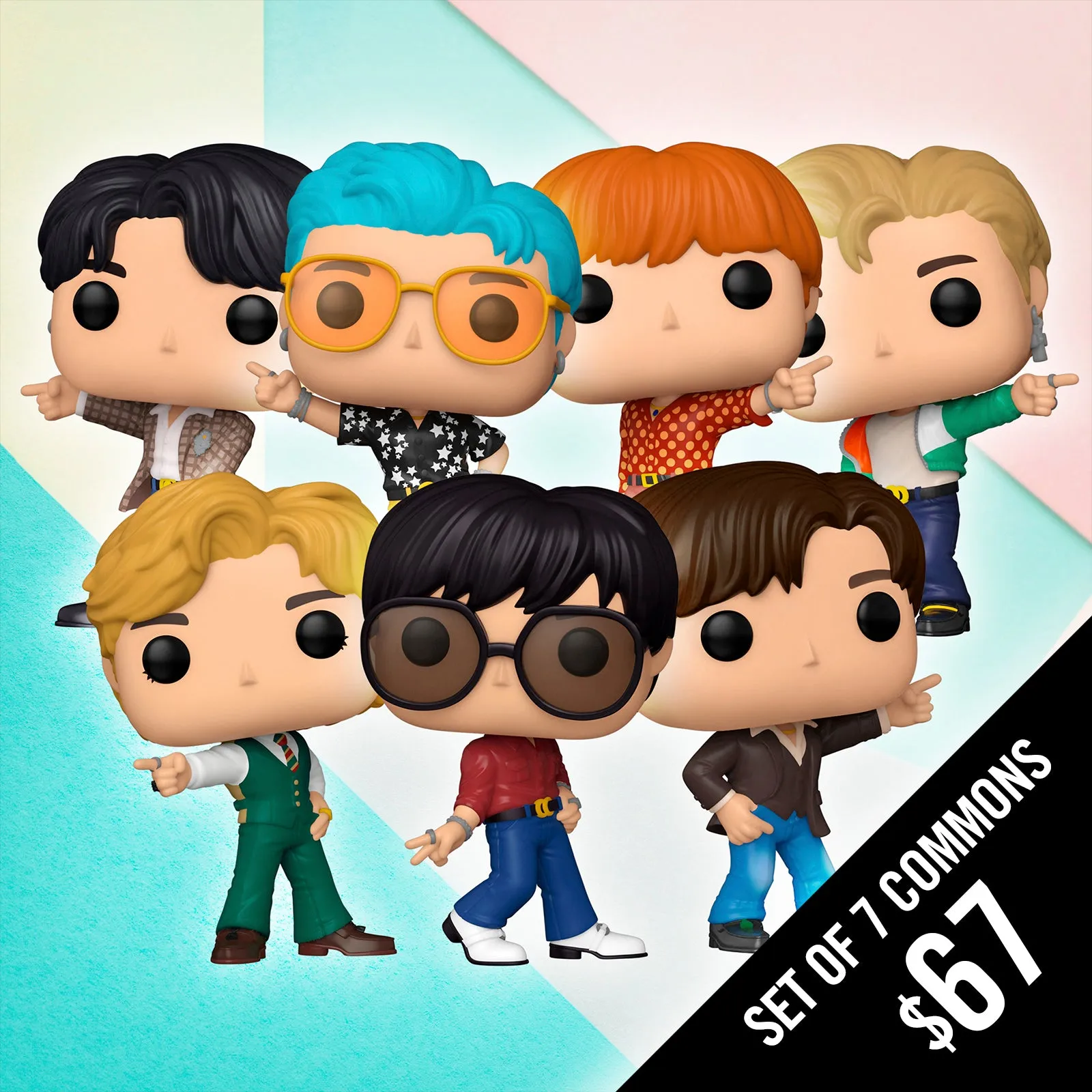 Pre-Order: Funko Pop! Rocks: BTS (Set of 7 Commons)