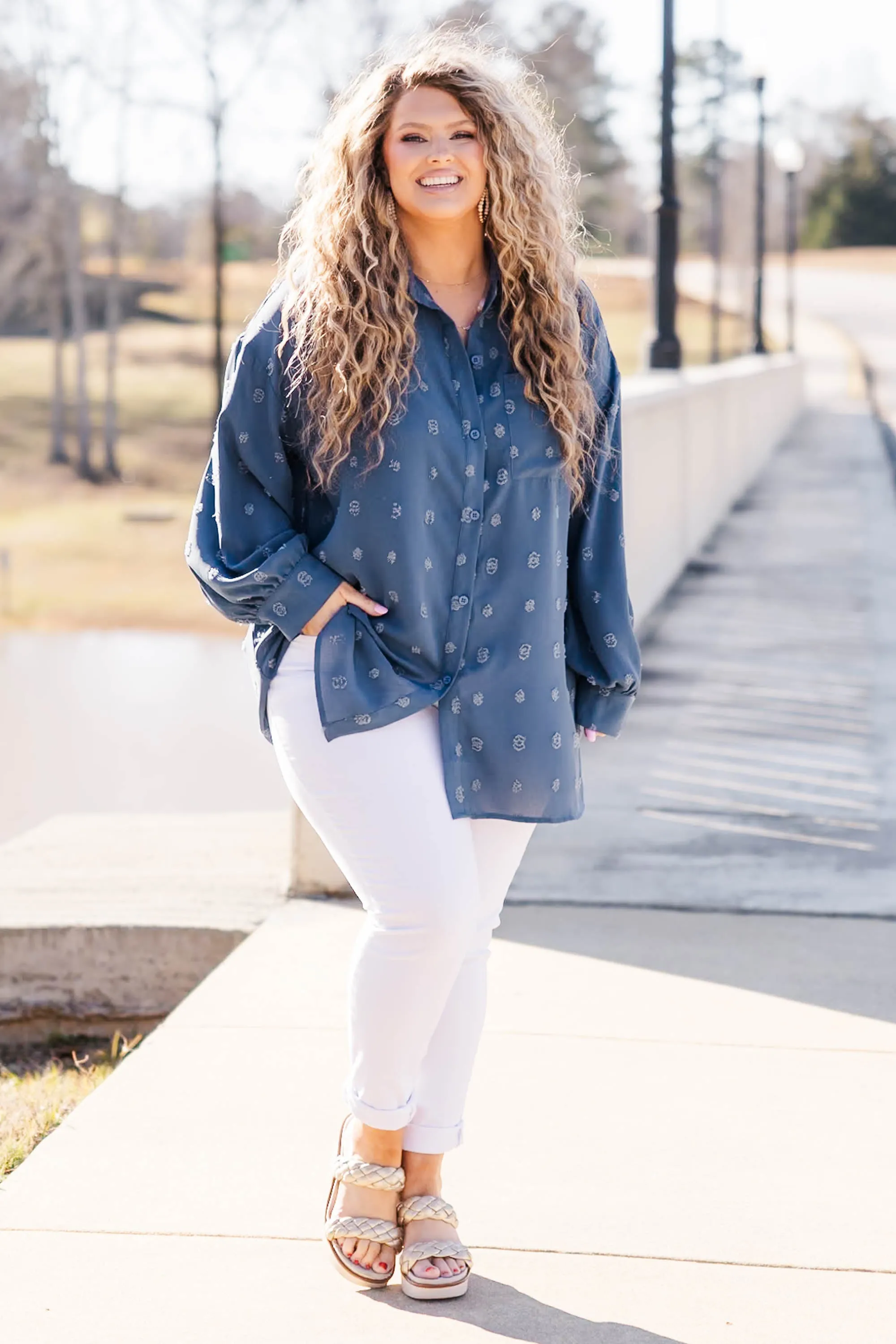 Pucker Up Navy Crop Top