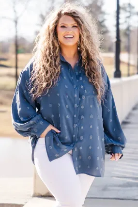 Pucker Up Navy Crop Top