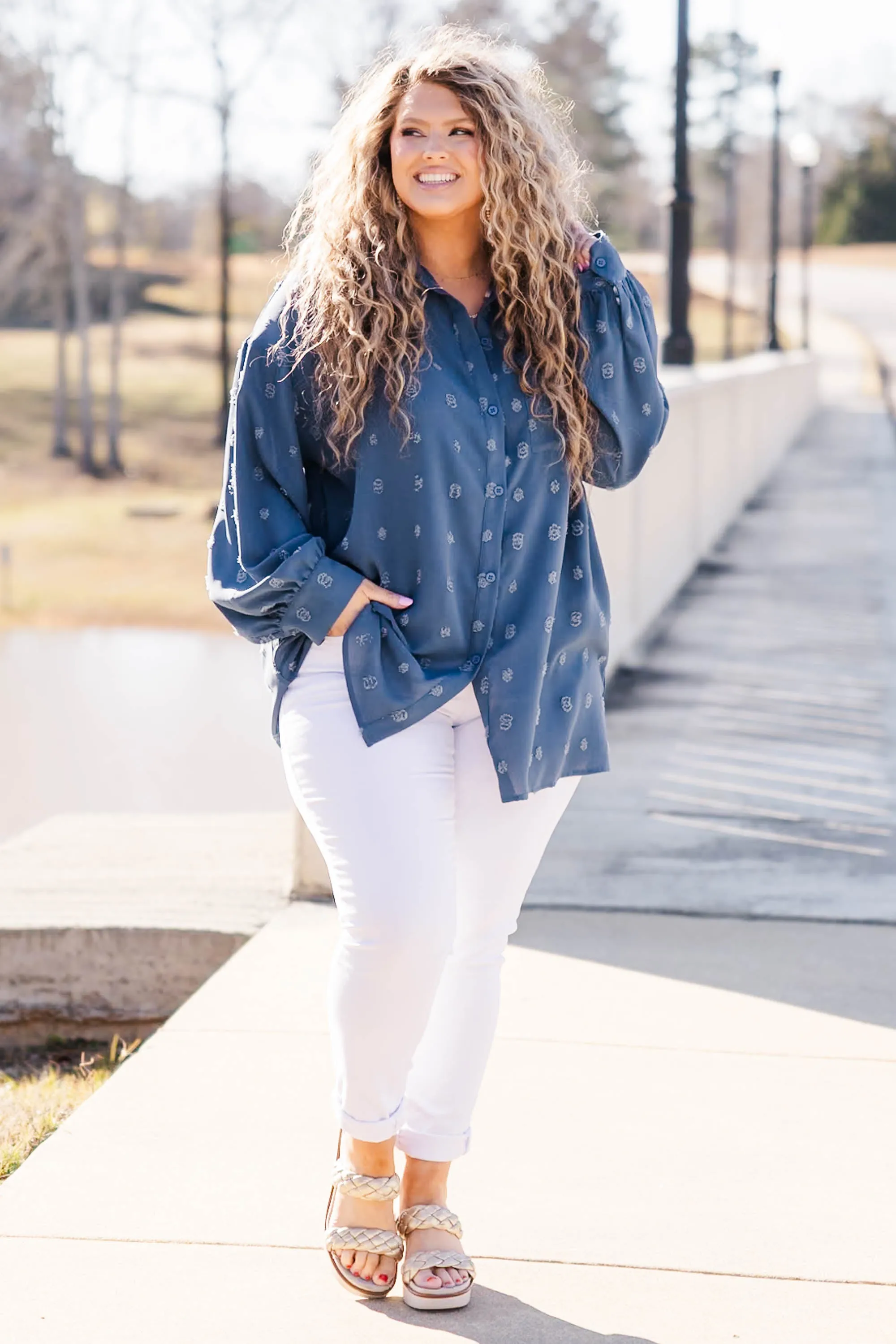 Pucker Up Navy Crop Top