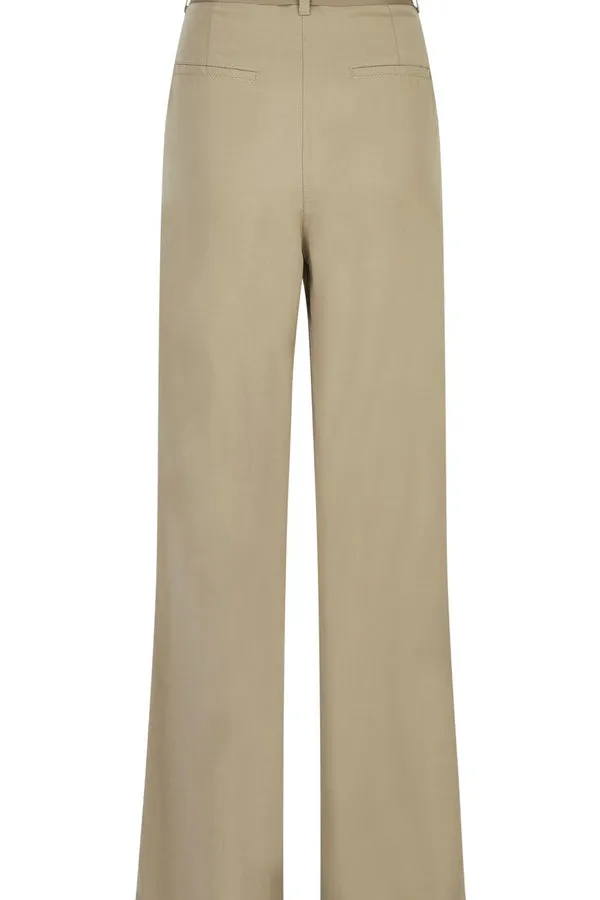 Rabe & LecomteBEIGE LYOCELL BELTED TROUSERS