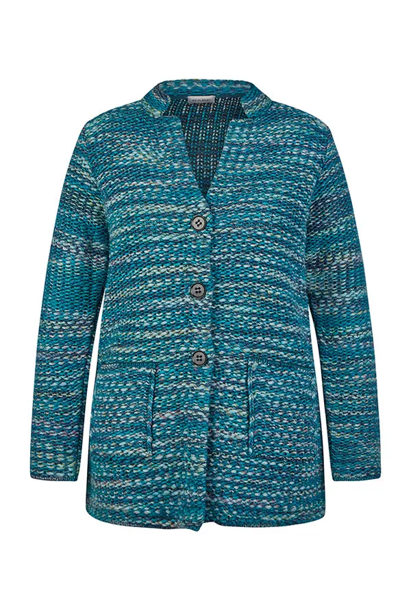 Rabe & LecomteBLUE BUTTONED KNIT JACKET