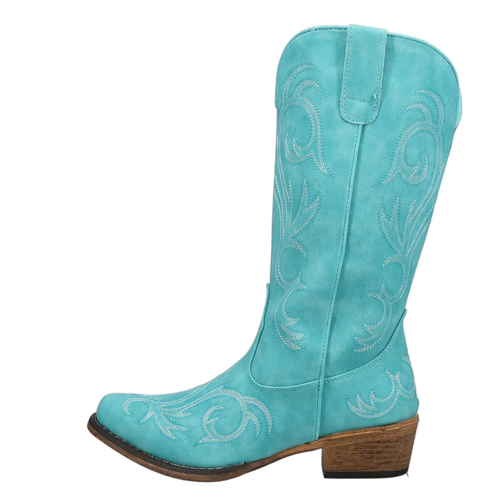 Riley Embroidered Snip Toe Cowboy Boots