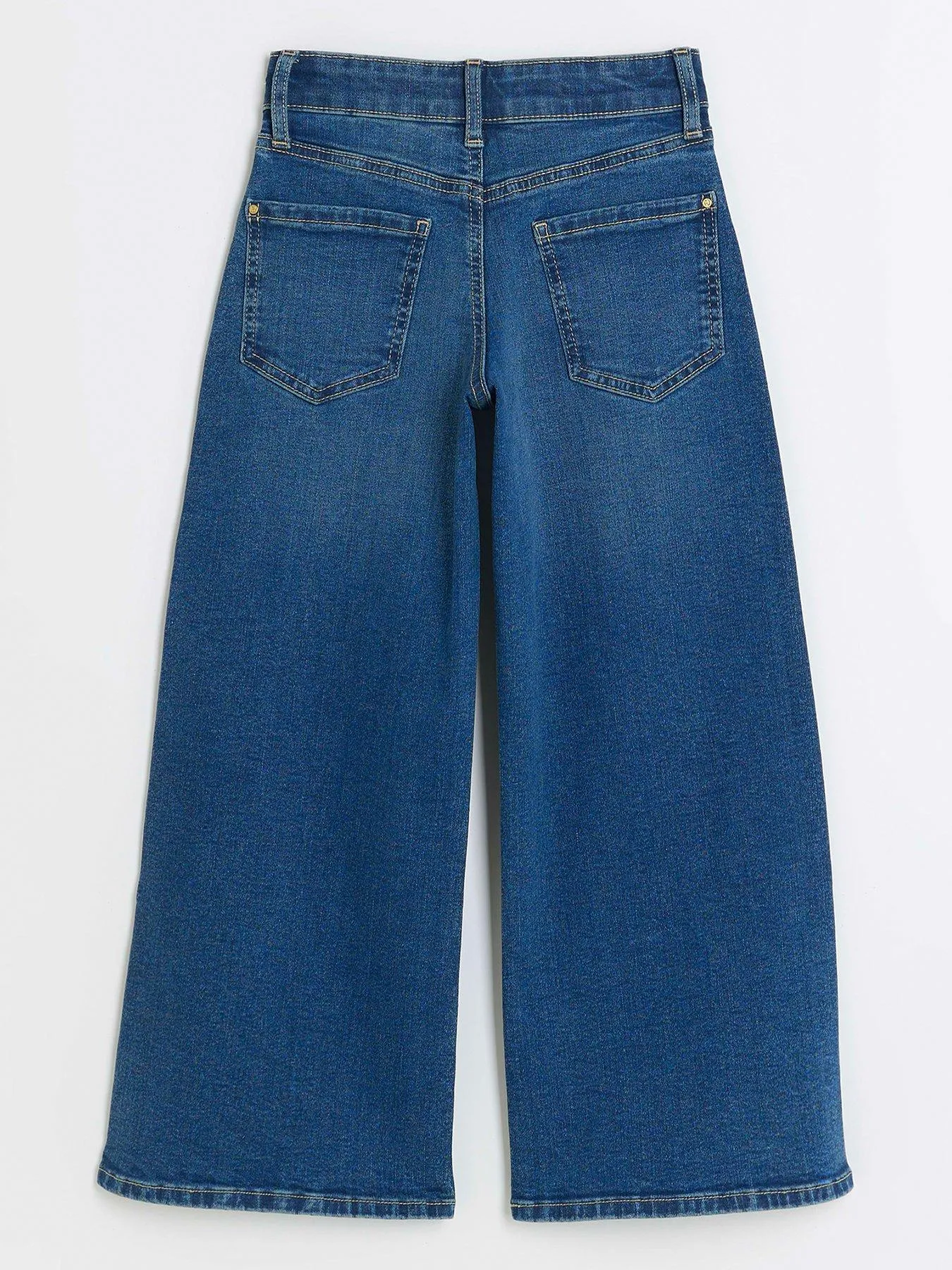 River Island Girls Wide Leg Jeans - Blue