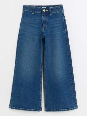 River Island Girls Wide Leg Jeans - Blue