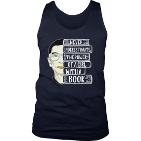 Ruth Bader A Girl With A Book Men's Tank Top