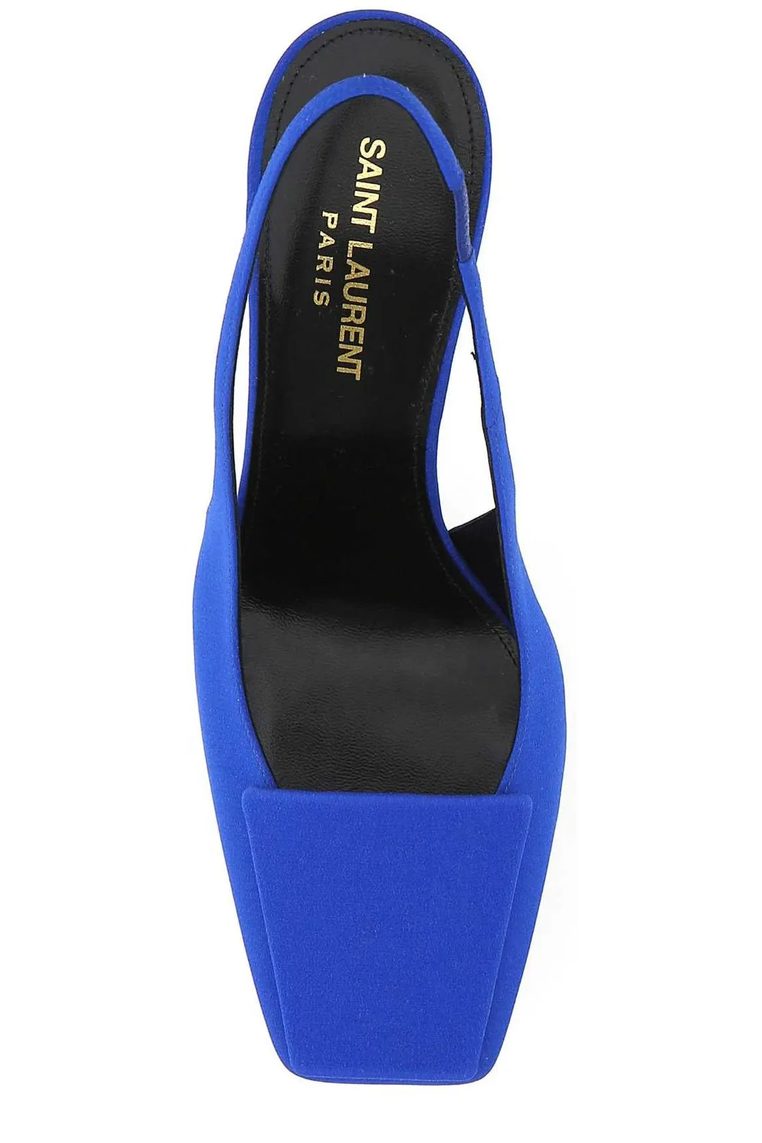 Saint Laurent George Square Toe Slingback Pumps