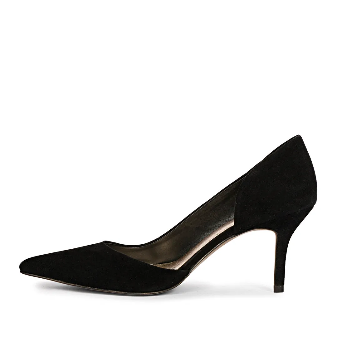 Saint Layla Black Suede Leather Pumps