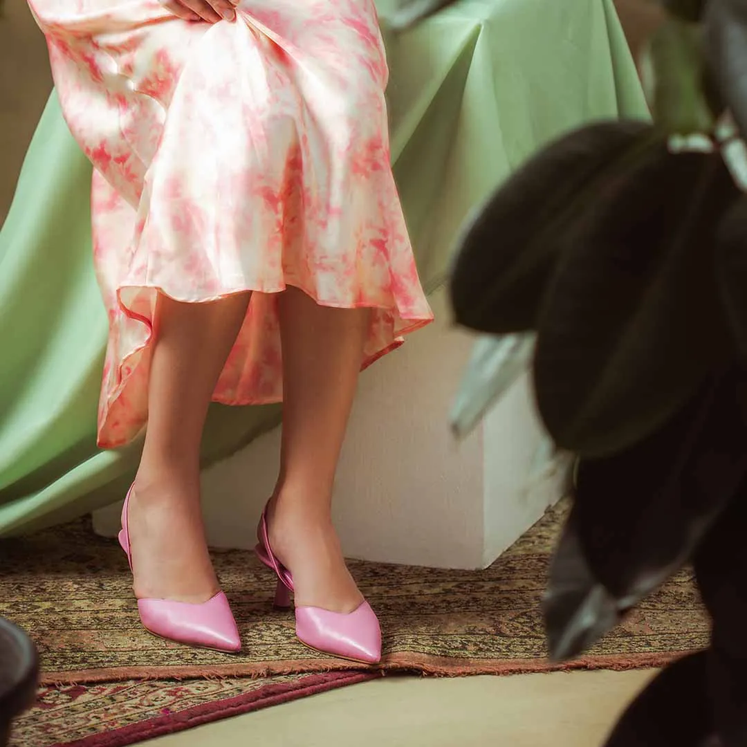 Saint Nanette Blushy Pink Leather Pumps