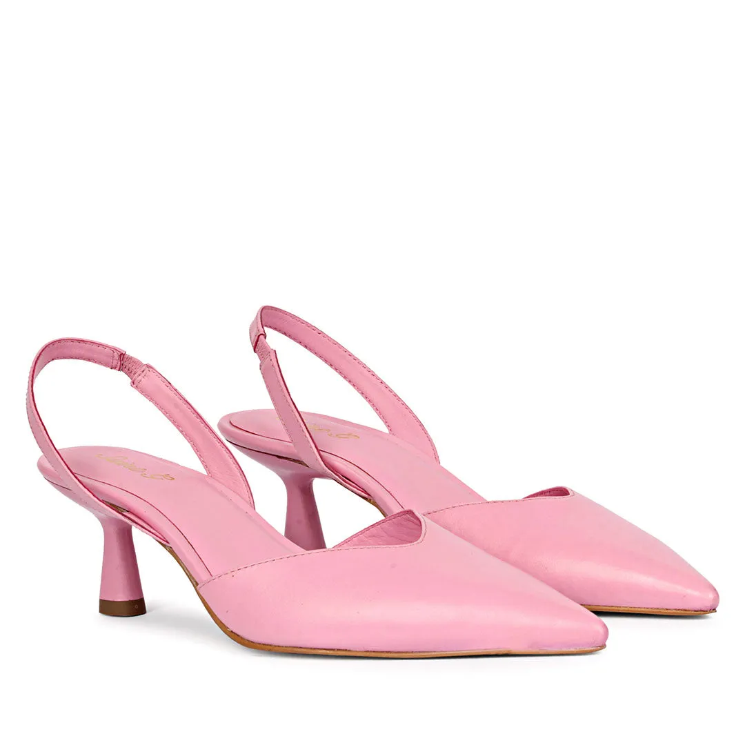 Saint Nanette Blushy Pink Leather Pumps