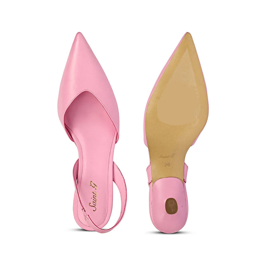 Saint Nanette Blushy Pink Leather Pumps