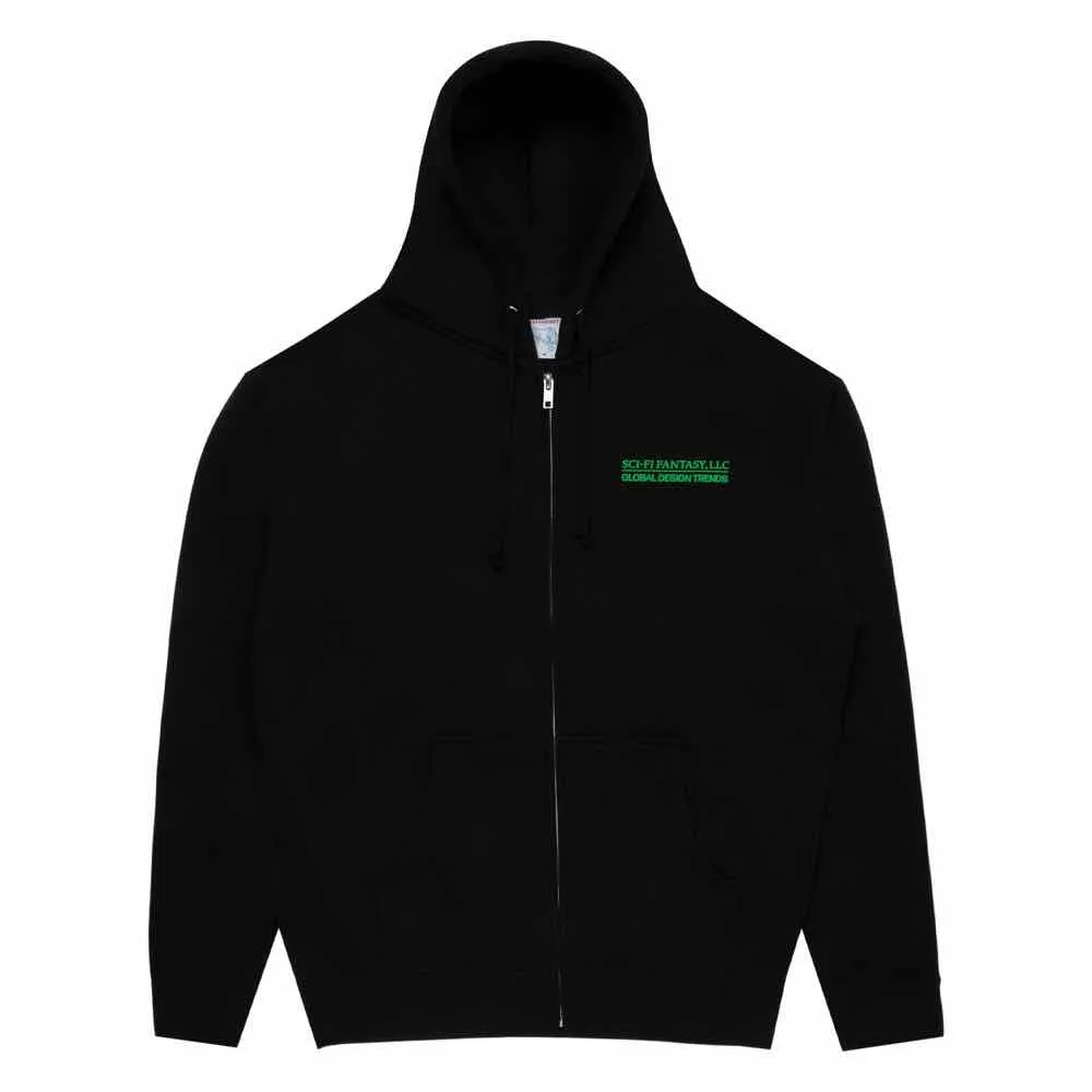 Sci Fi Design Trends Zip Up Hood Black