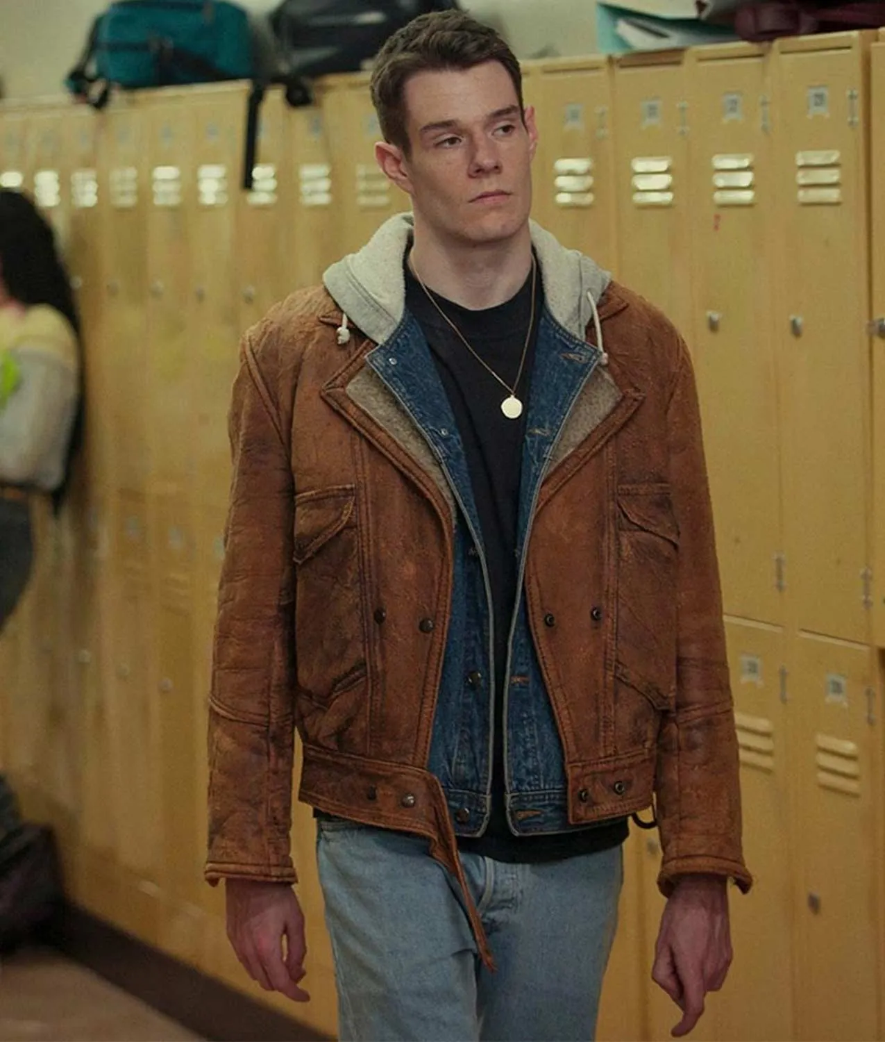 Brown Leather Jacket - Sex Education Adam Groff Jacket