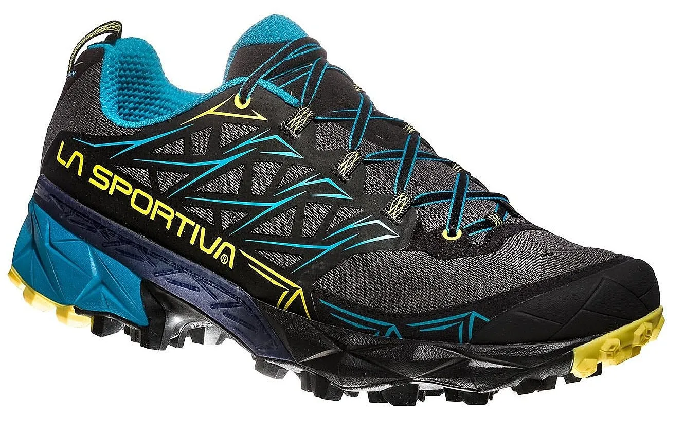 shoes La Sportiva Akyra - Carbon/Tropic Blue - men´s