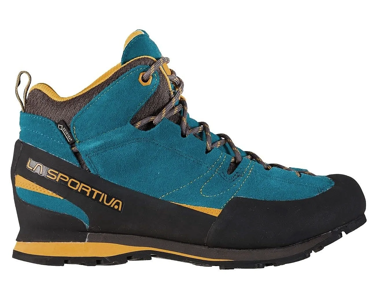 shoes La Sportiva Boulder X Mid GTX - Blue/Yellow - men´s