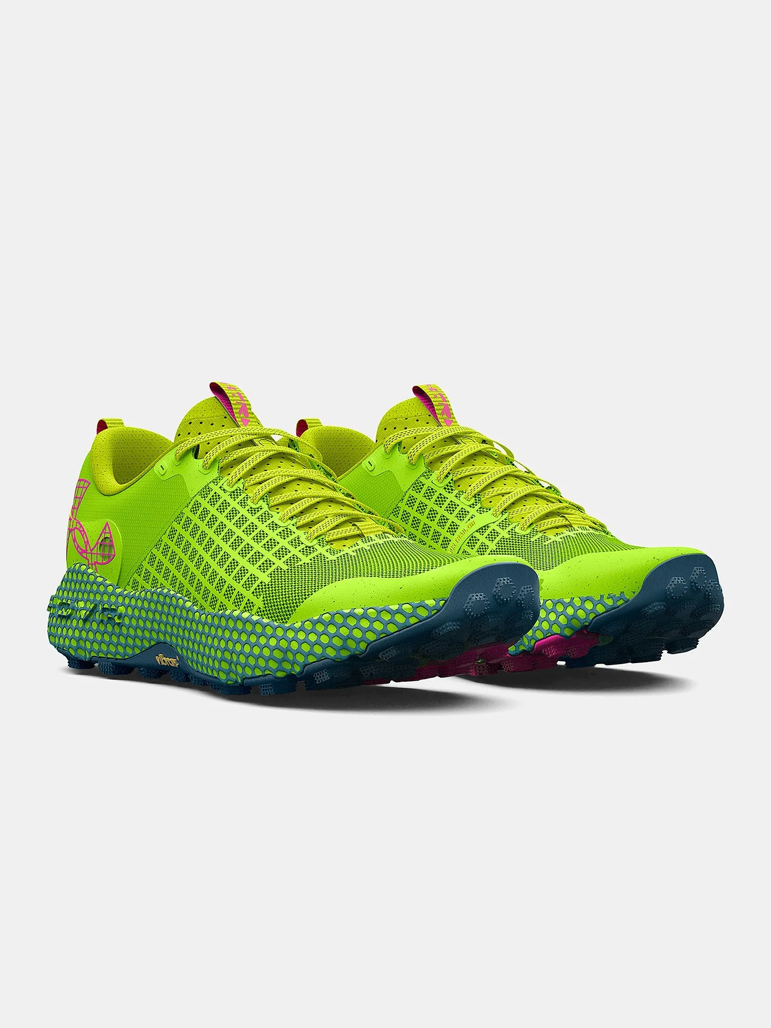 shoes Under Armour Hovr DS Ridge Trail - Lime Surge/Rebel Pink