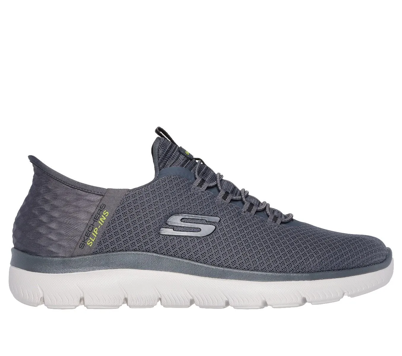 Skechers Summits High Range No Hands Slip-Ins Trainers Charcoal