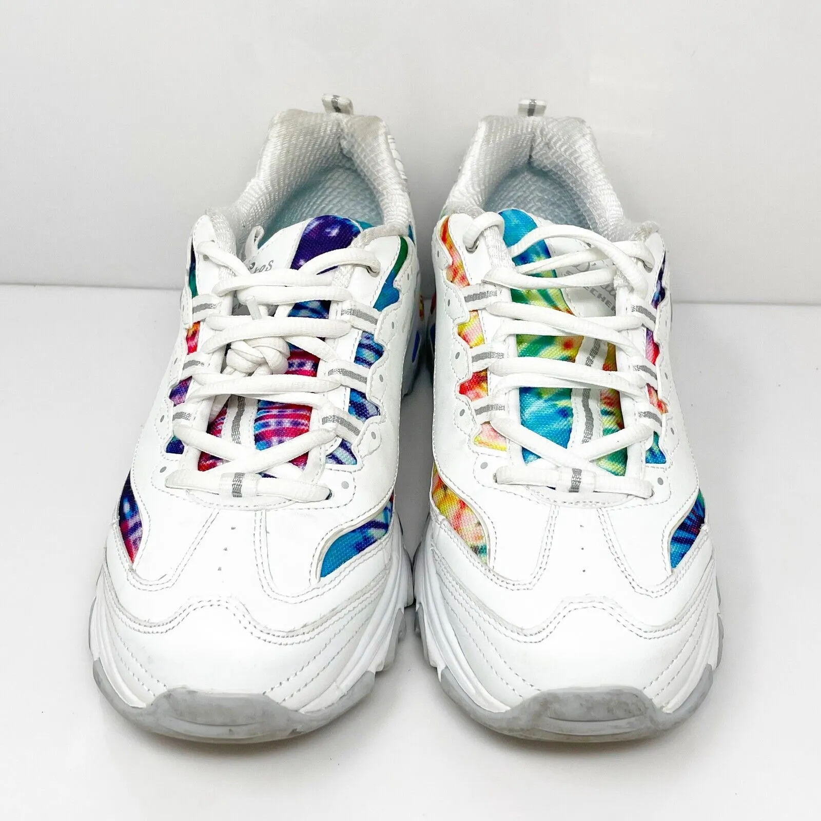 Skechers Womens D Lites Summer Fiesta 149015 White Casual Shoes Sneakers Size 11