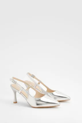 Slingback Detail Court Heels