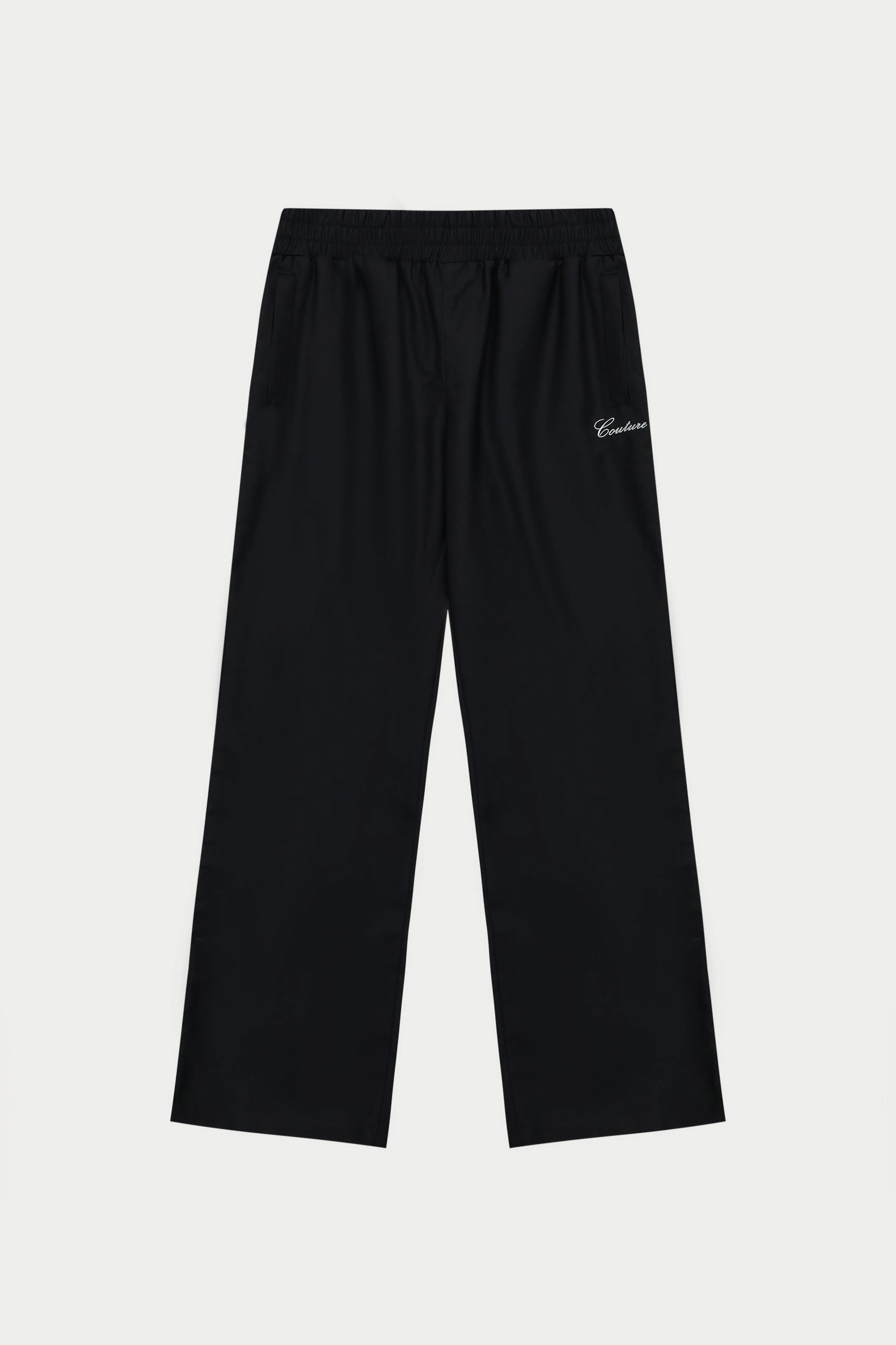 SMART PIPED TROUSERS - BLACK