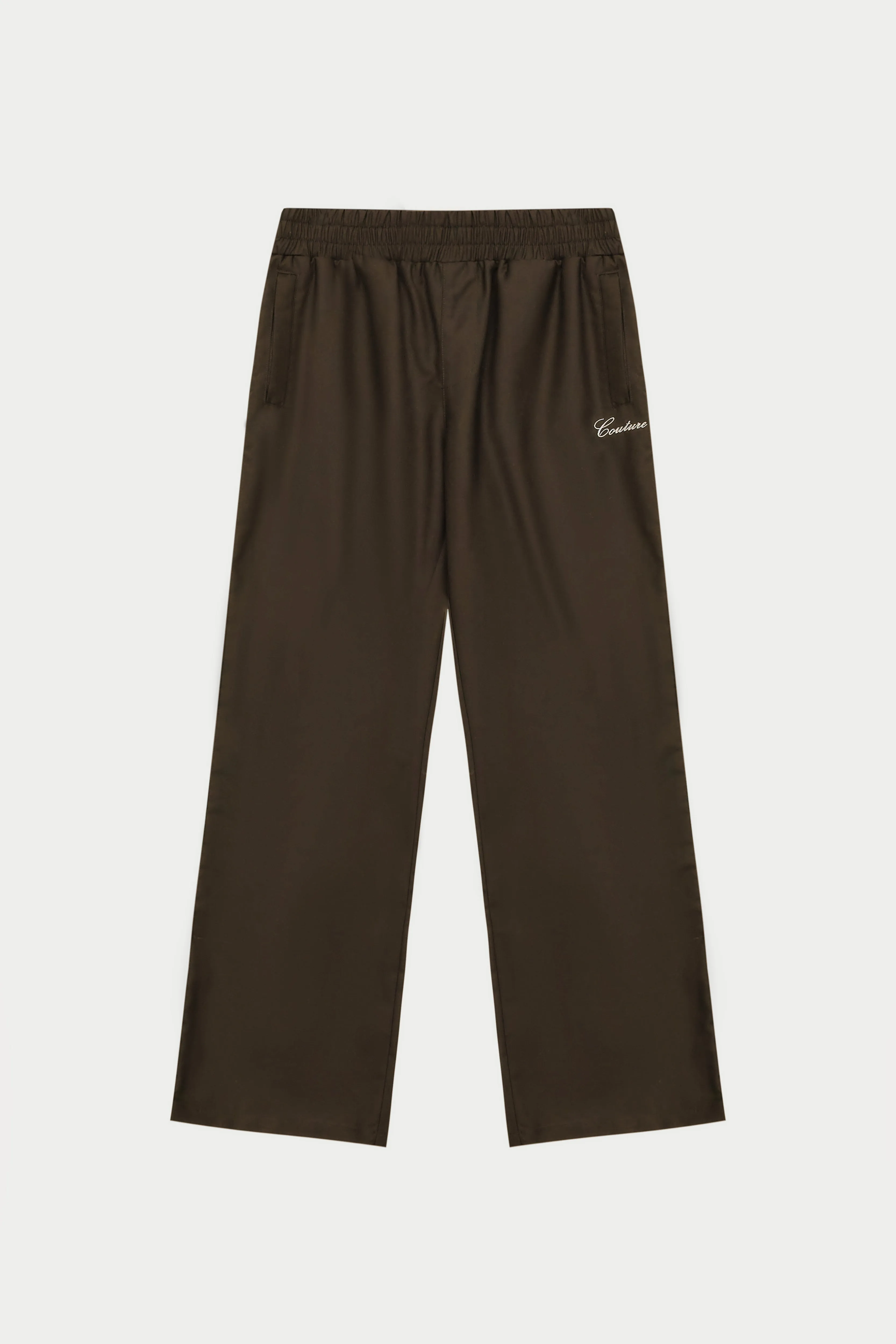 SMART PIPED TROUSERS - BROWN