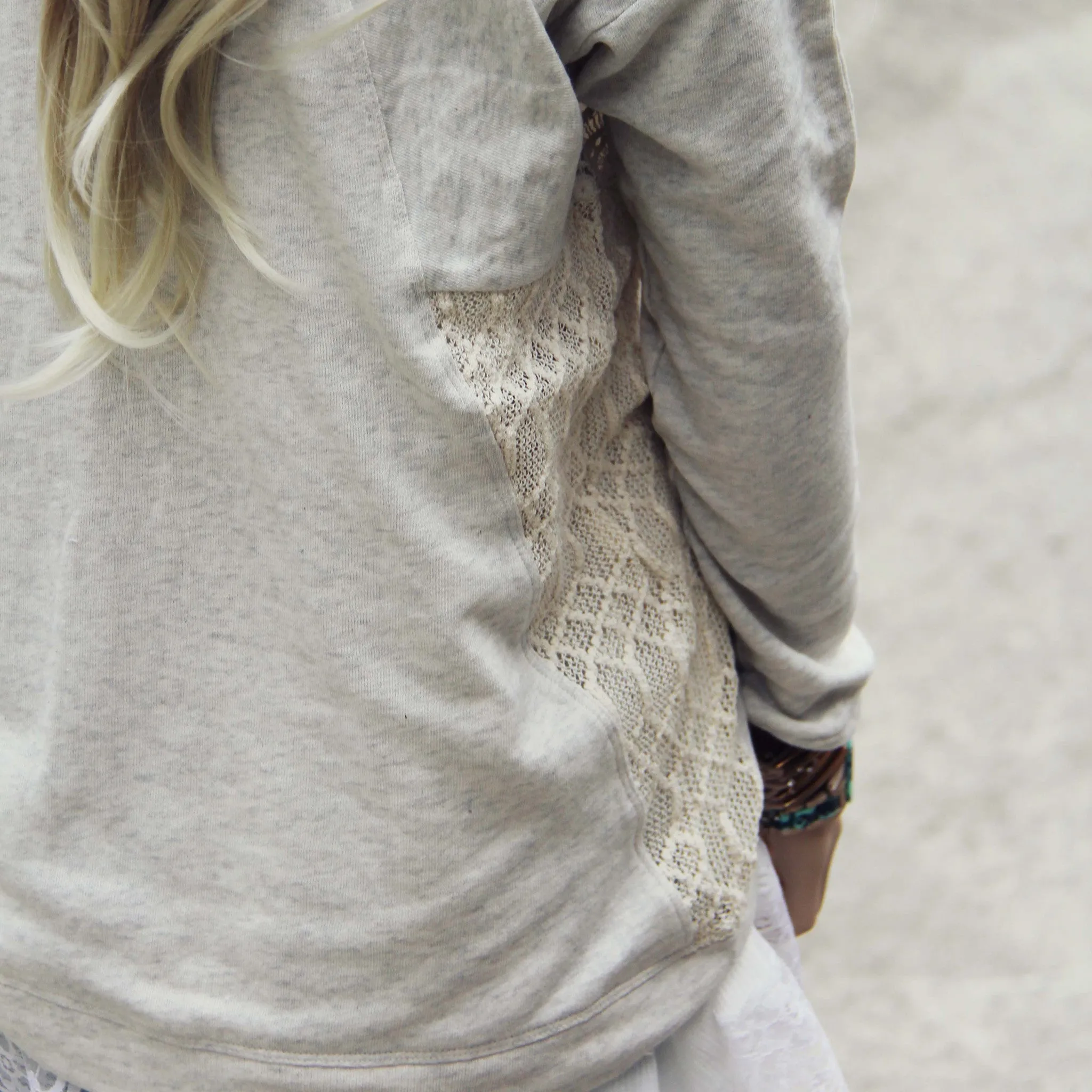 Snowy Lace Sweatshirt