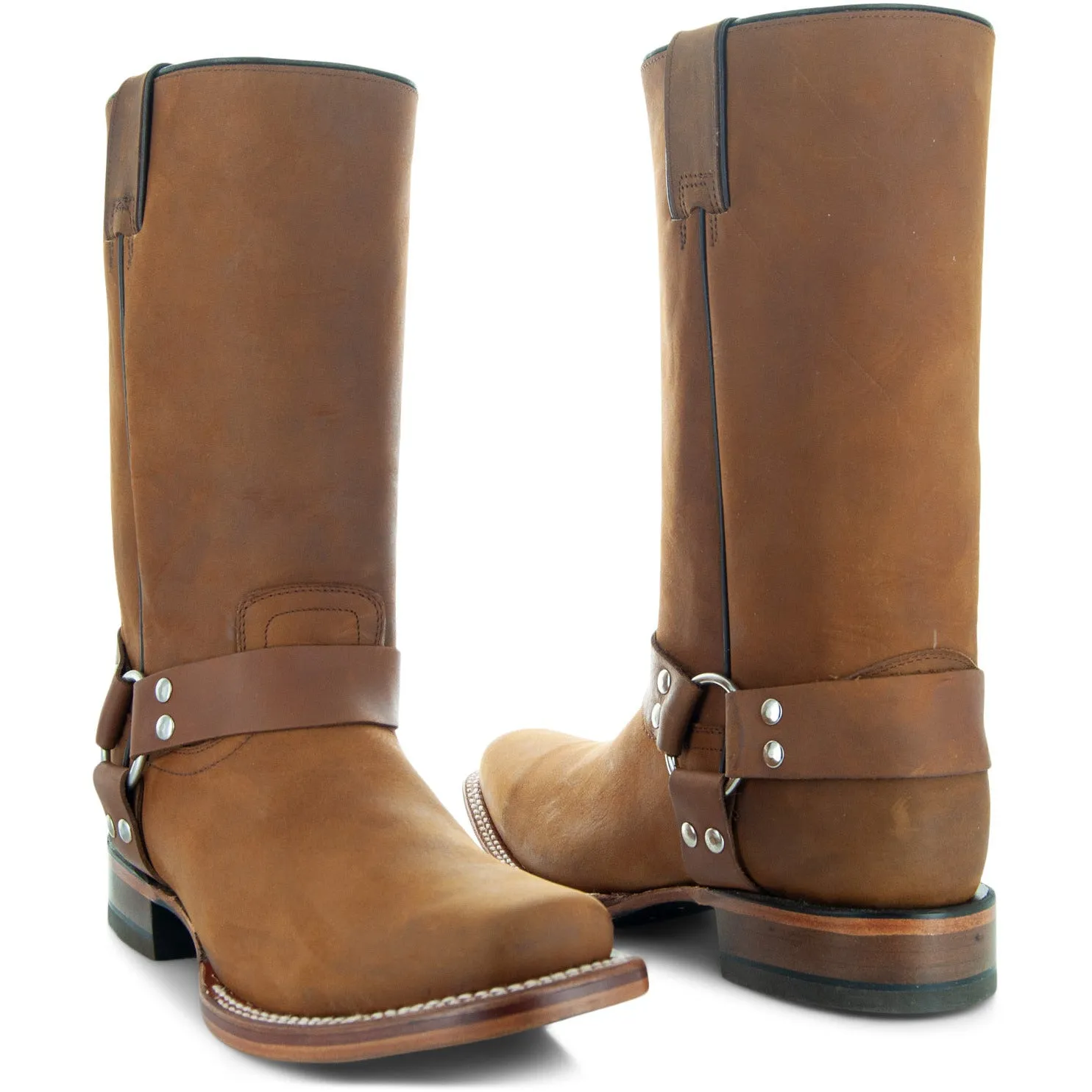 Men's Leather Harness Boots