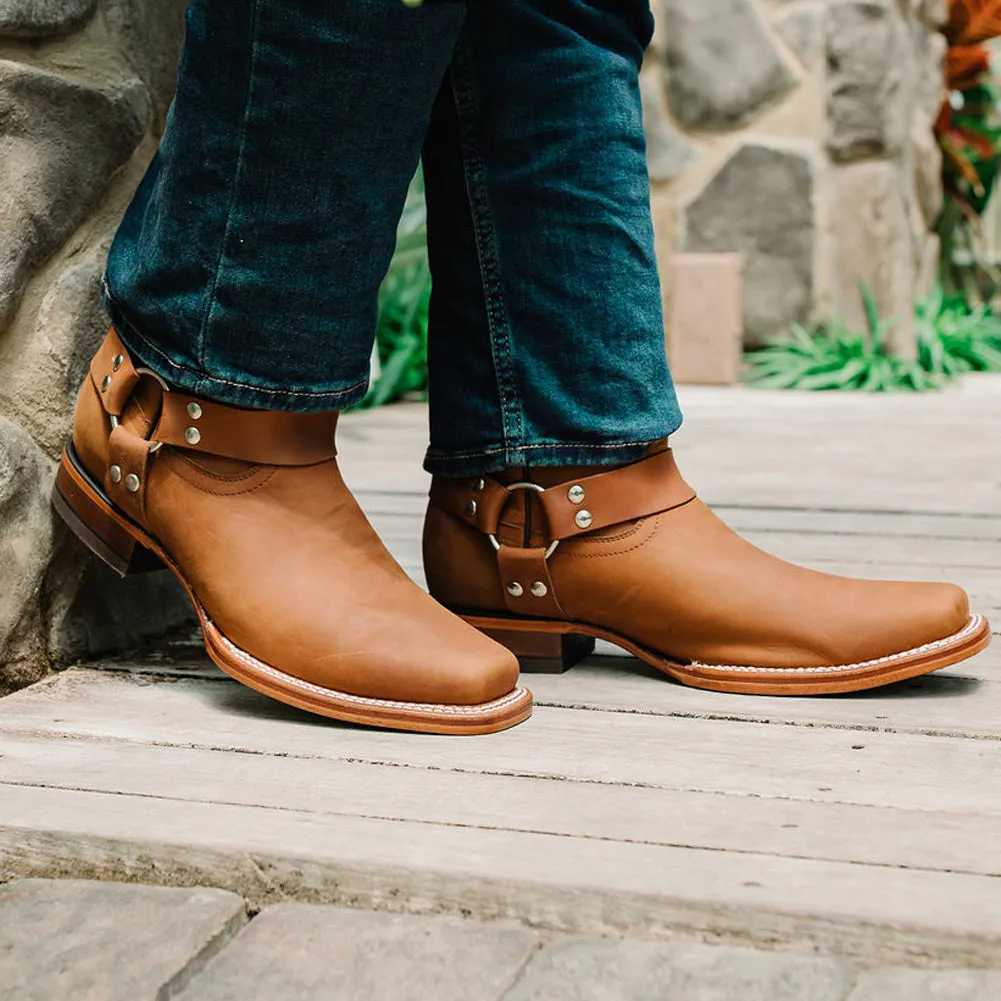 Men's Leather Harness Boots