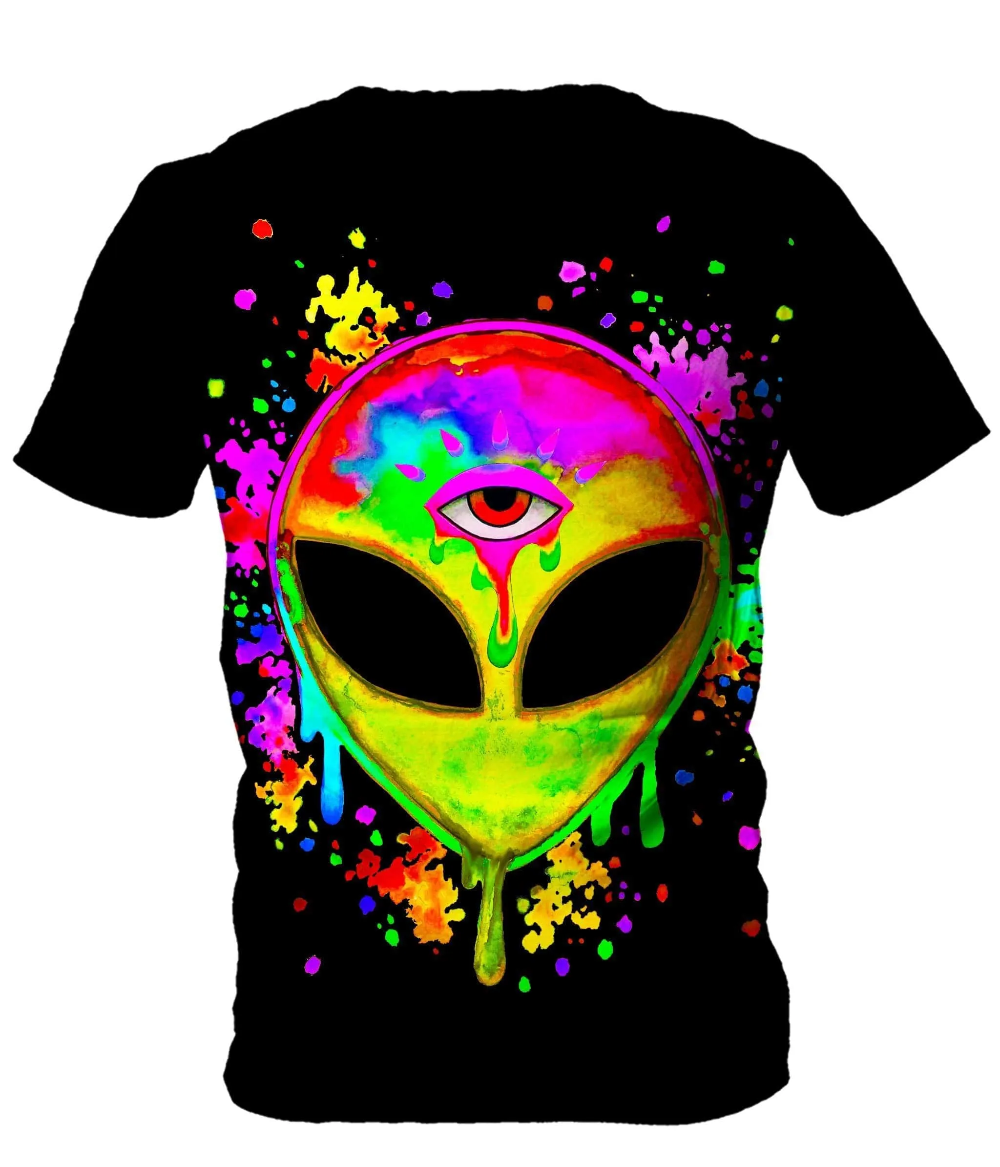 Splatter Alien Yellow Men's T-Shirt