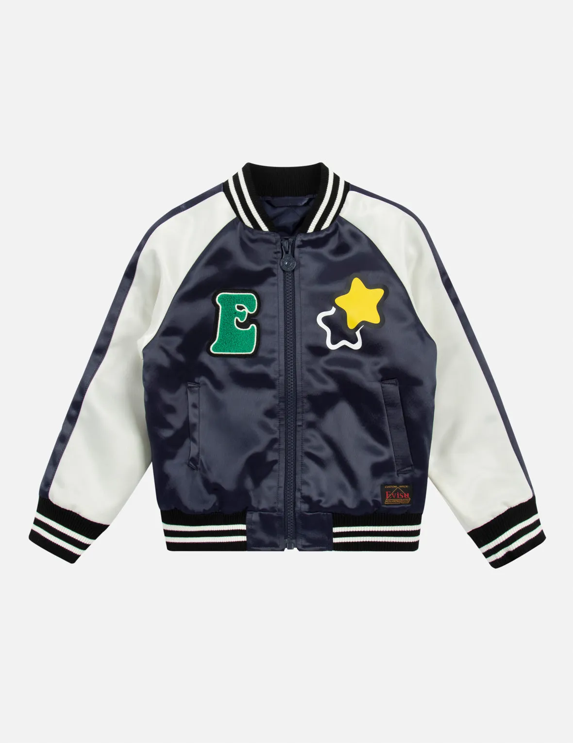 Star Bear Print Regular Fit Padded Souvenir Jacket