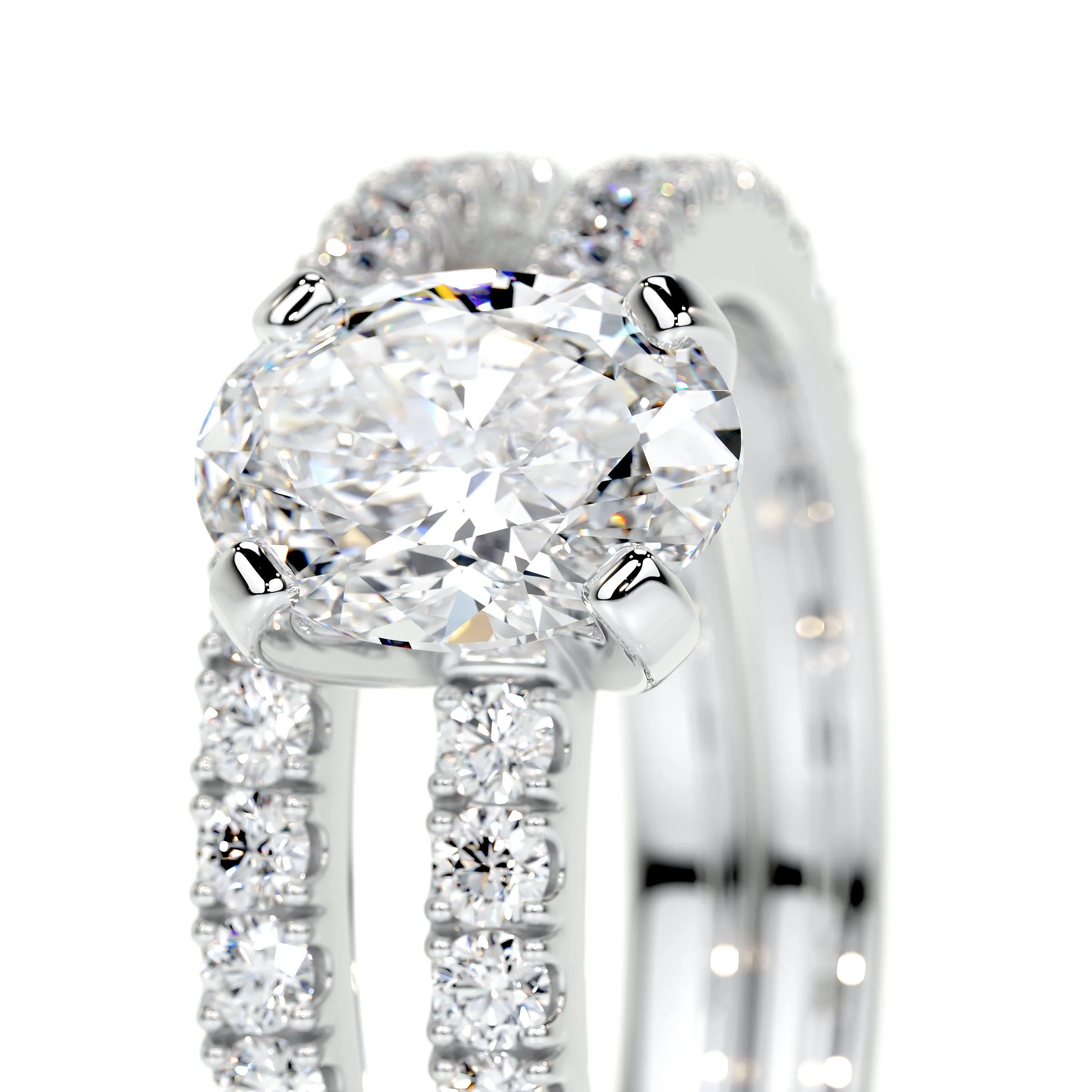 Stephanie Lab Grown Diamond Bridal Set -18K White Gold