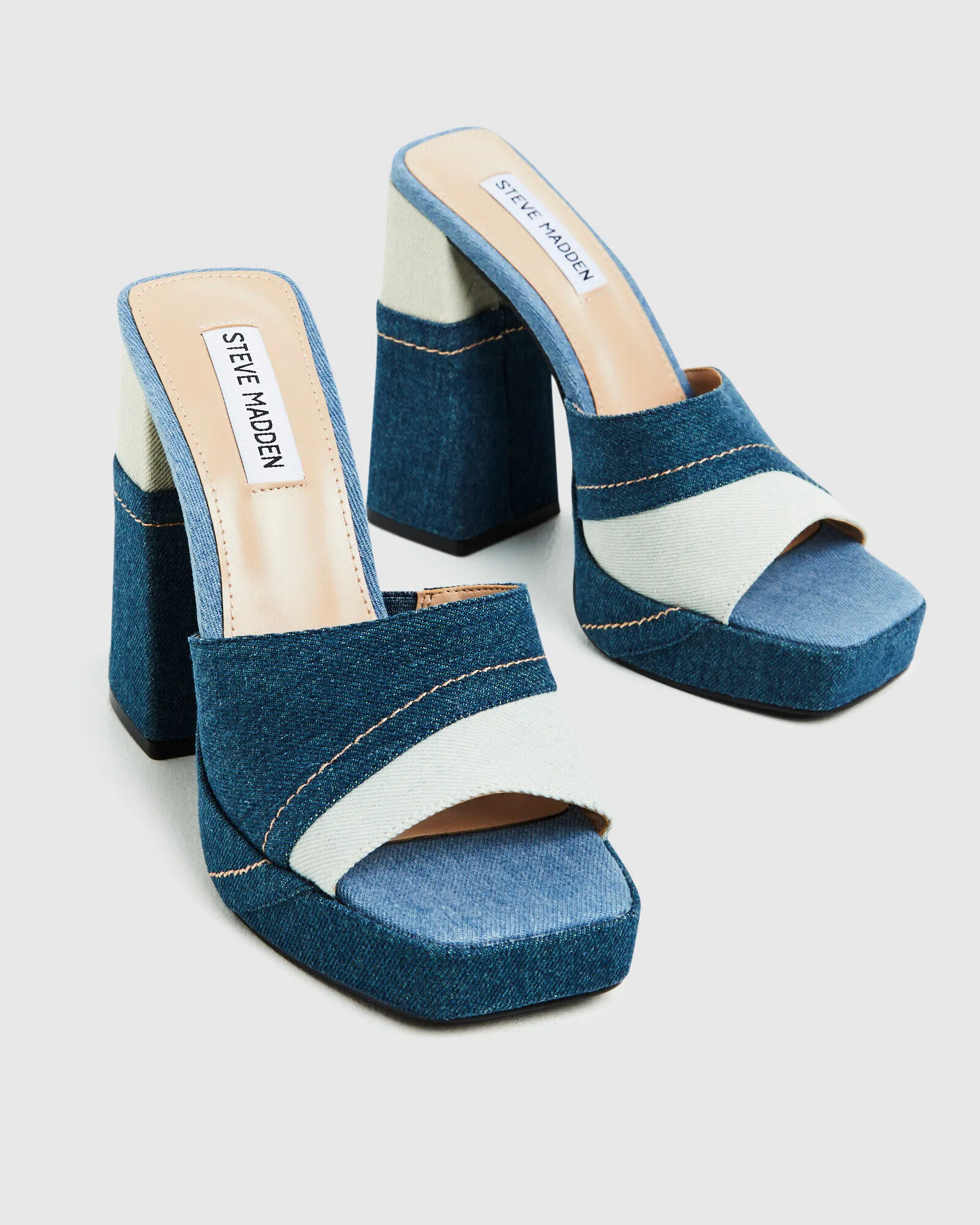 Steve Madden Mayze Heels Blue Denim