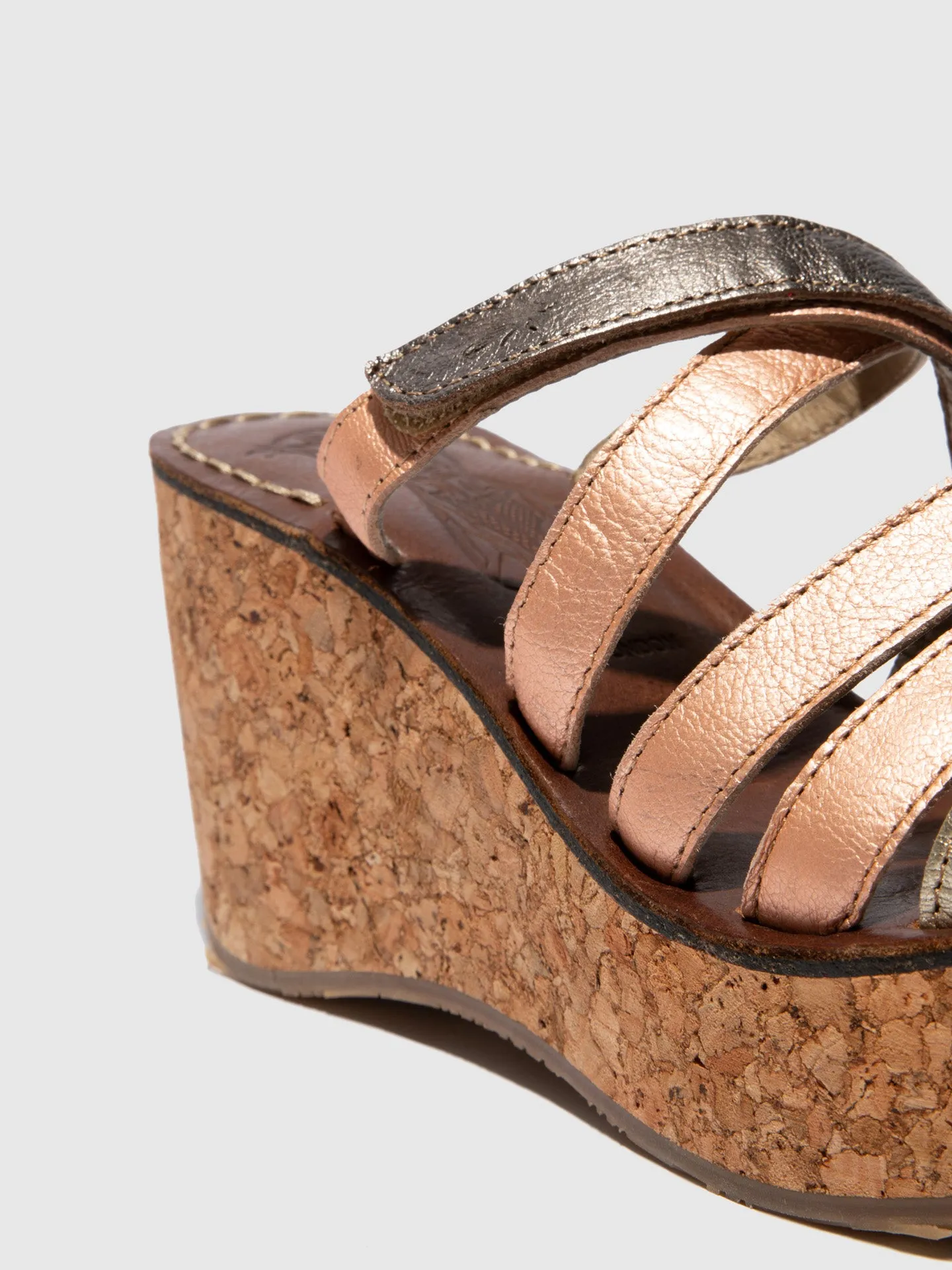 Strappy Mules GOVE620FLY GOLD/BLUSH/BRONZE