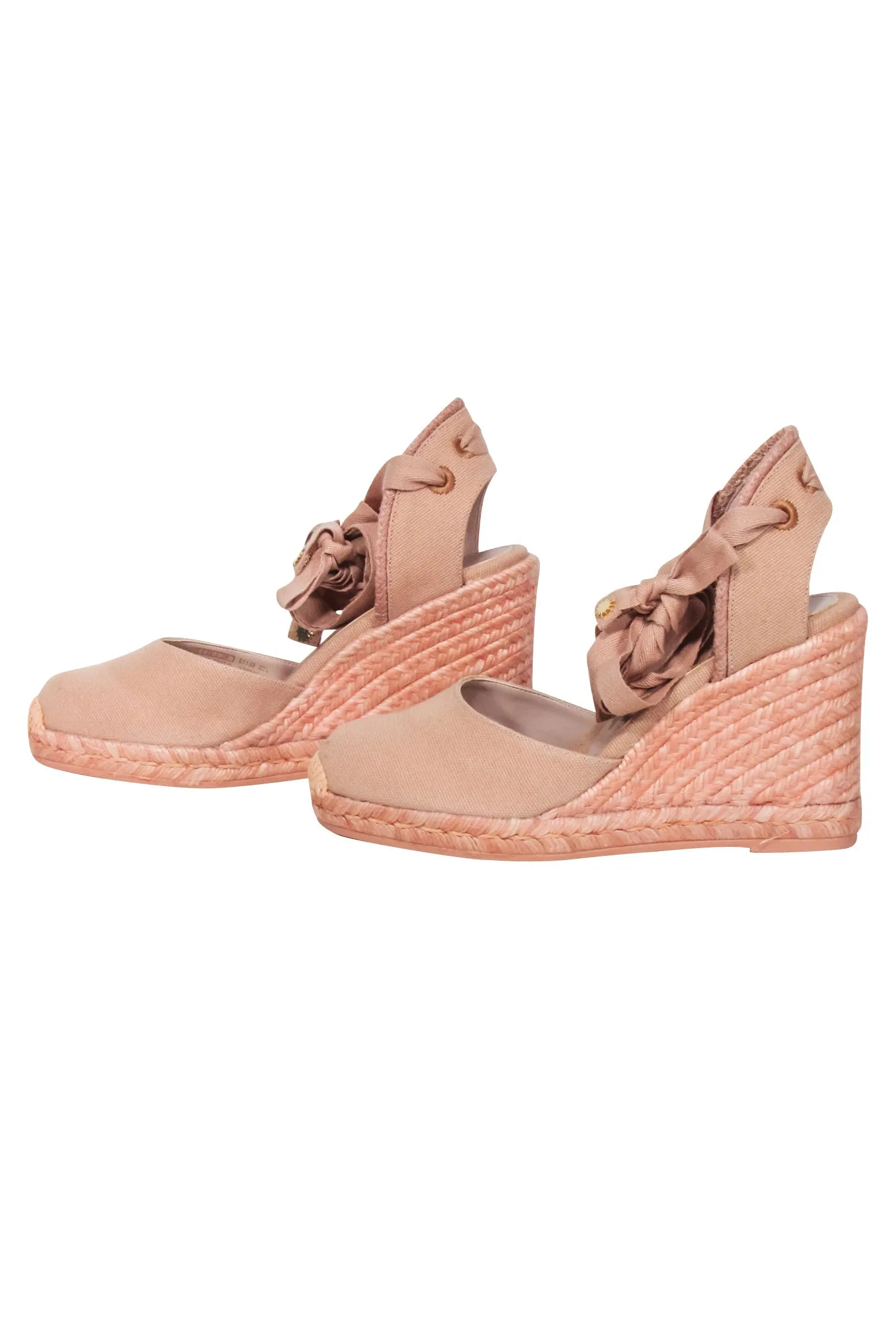 Stuart Weitzman -  Pink Marguerita Espadrille Wedges Sz 5.5