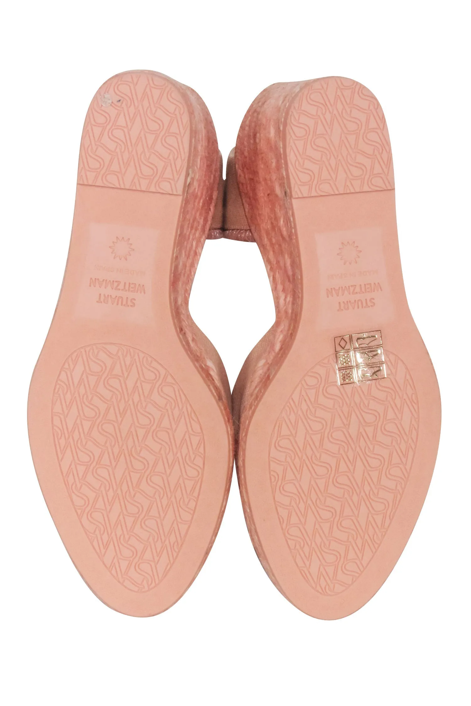 Stuart Weitzman -  Pink Marguerita Espadrille Wedges Sz 5.5