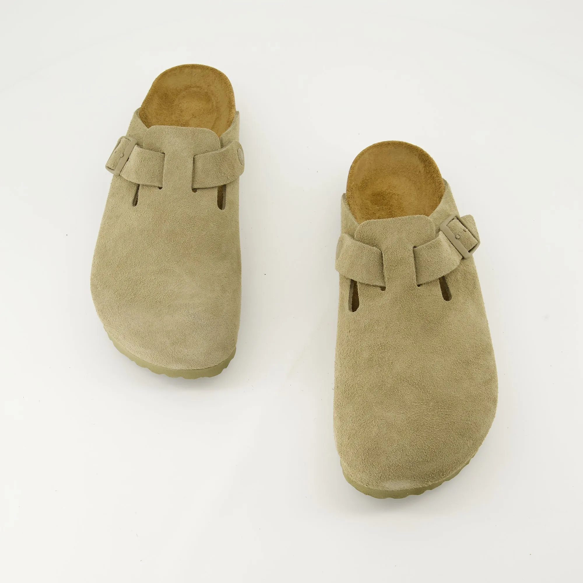 Suede Boston Mules