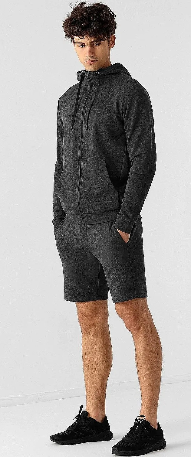 sweatshirt 4F H4L22-BLM353 Zip - 23M/Dark Grey Melange - men´s