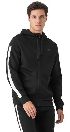 sweatshirt 4F H4Z21-BLM014 Zip - 20S/Deep Black - men´s