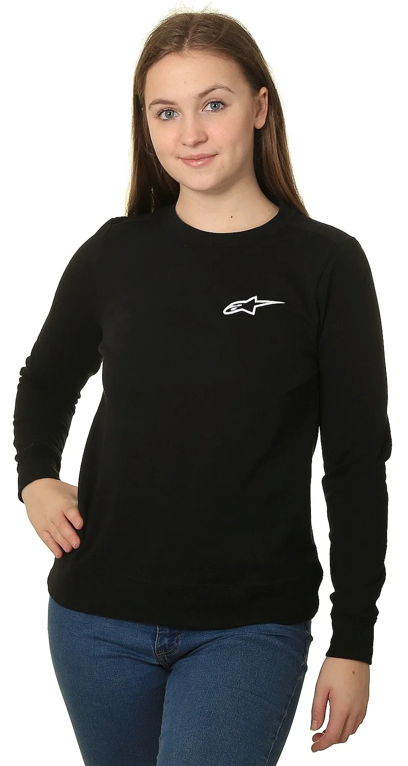 sweatshirt Alpinestars Ageless Chest Crew - Black - women´s