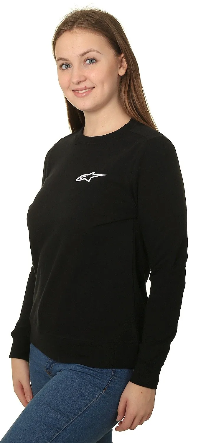 sweatshirt Alpinestars Ageless Chest Crew - Black - women´s