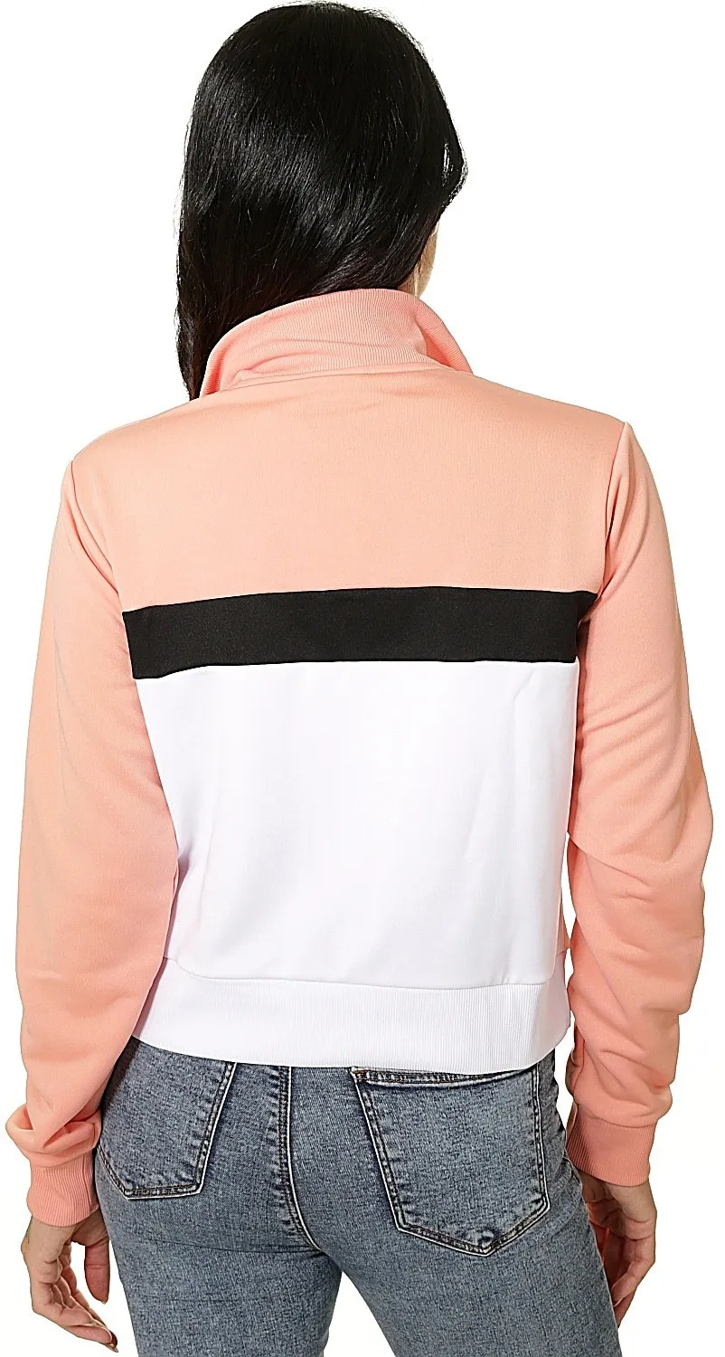 sweatshirt Fila Samah Zip - Lobster Bisque/Bright White/Black - women´s