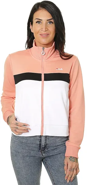 sweatshirt Fila Samah Zip - Lobster Bisque/Bright White/Black - women´s