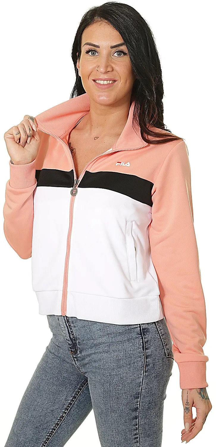 sweatshirt Fila Samah Zip - Lobster Bisque/Bright White/Black - women´s