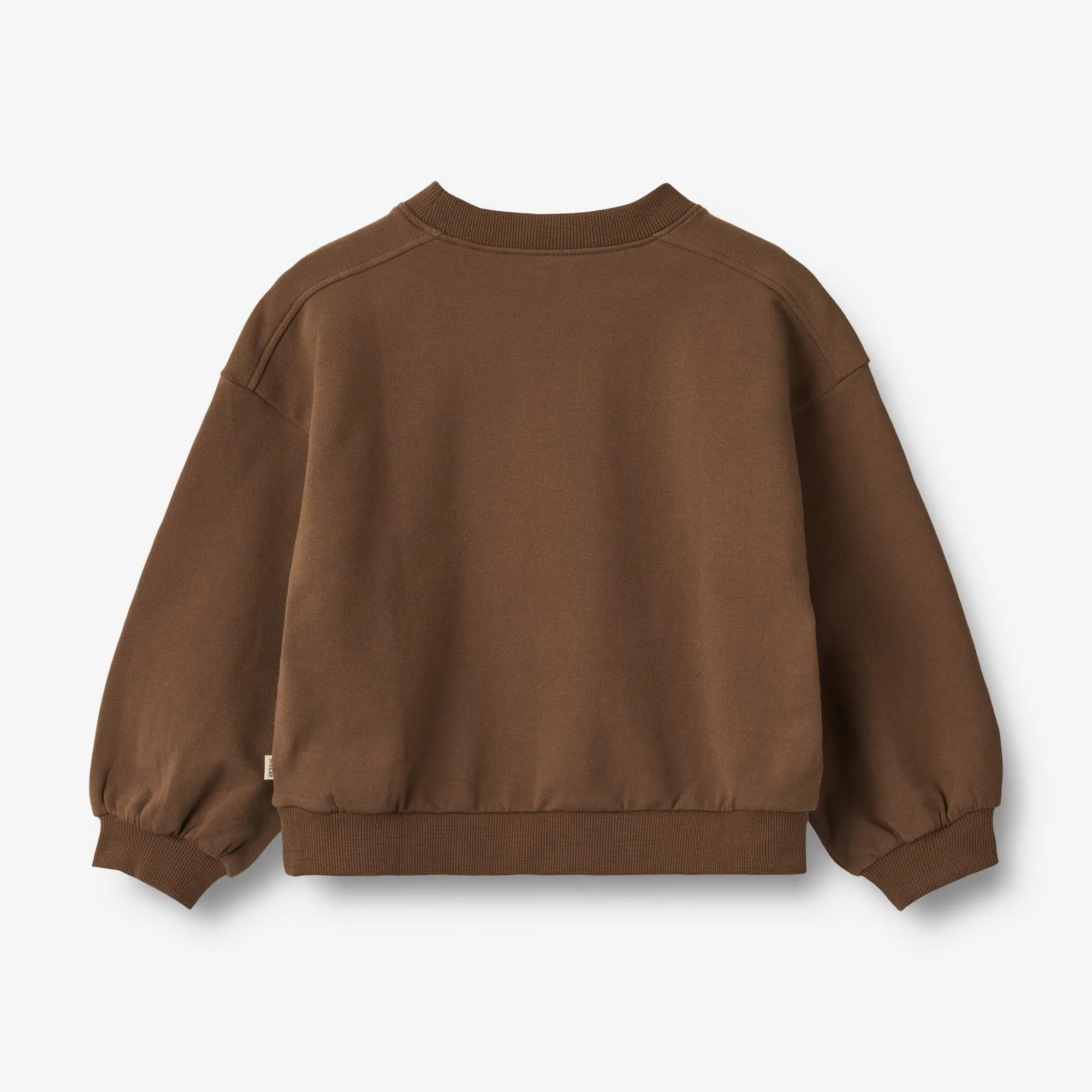 Sweatshirt L/S Embroidery Eliza - coffee bean