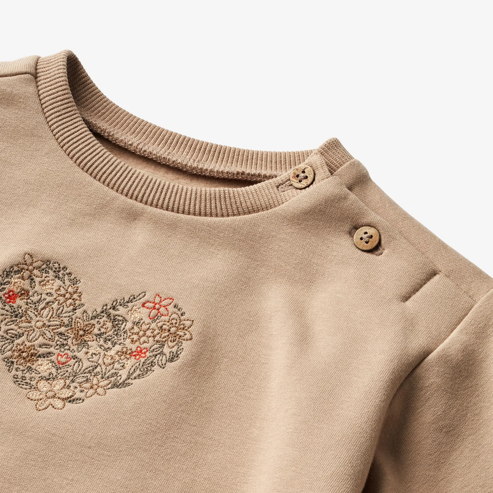 Sweatshirt L/S Embroidery Nelly - rose shadow